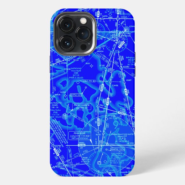 Aviation Chart iPhone Case (Back)