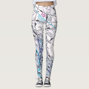 Aviation Chart Leggings
