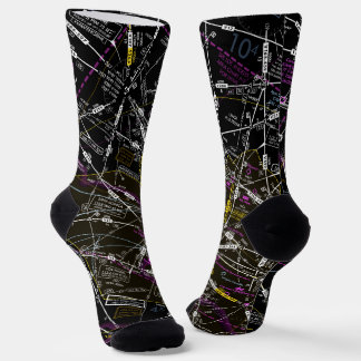 Aviation Chart Socks