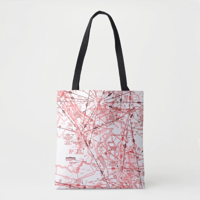 Aviation Chart Tote Bag (Front)