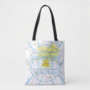Aviation Chart Tote Bag