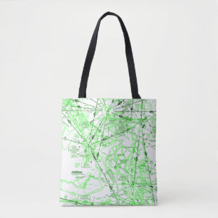 Aviation Chart Tote Bag