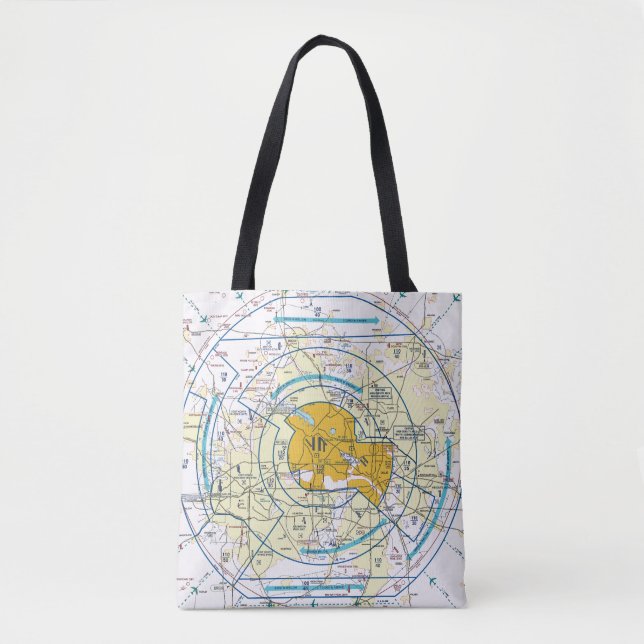 Aviation Chart Tote Bag (Front)