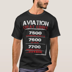 Aviation cheat codes - Funny Tshirt for pilots