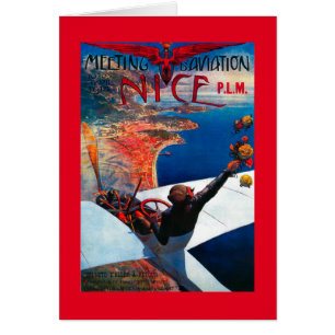 Aviation de D de réunion à Nice, affiche de la