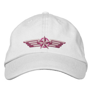 Aviation Embroidered Star Badge Pilot Wings Hat
