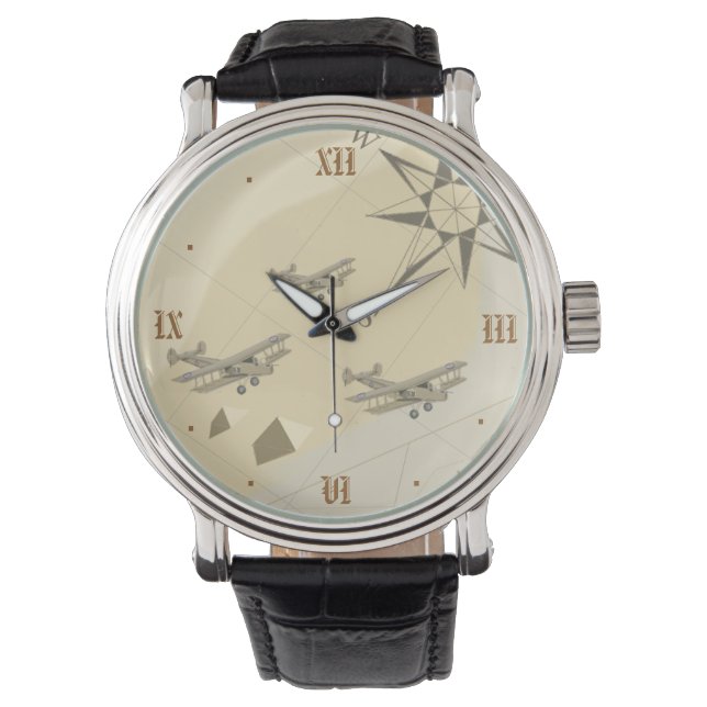 Aviation Exploration 1920s style watch. Watch (Front)