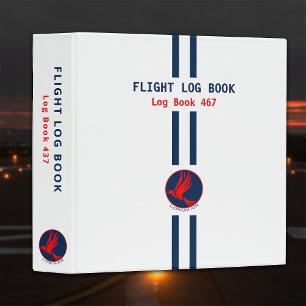 Aviation Flight Log Book Binder