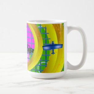 Aviation Flying Blue Red Planes Coffee Mug