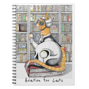 Aviation for Cats spiral Notebook