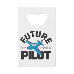 Aviation for Kids Flying High Future Pilots Plane Credit Card Bottle Opener