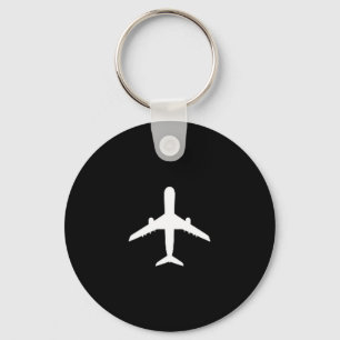 Aviation Geek Airplane Pilot Dad Design Keychain