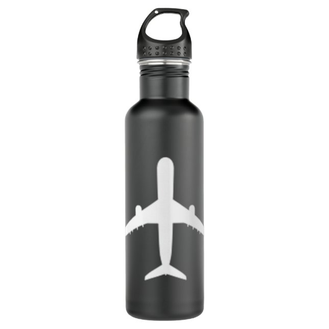 Aviation Geek Airplane Pilot Dad Husband Father's  710 Ml Water Bottle (Front)