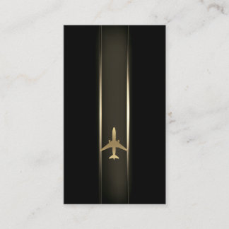 Aviation Gold Airplane Business Card