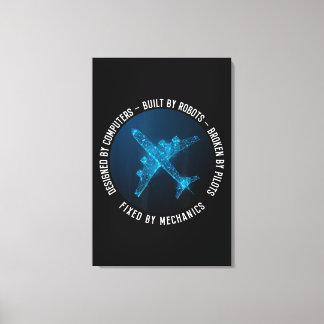 Aviation Mechanic Aircraft Engineer Technician Canvas Print