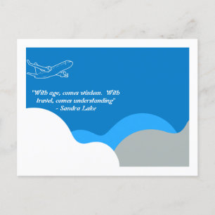 Aviation or Travel Wisdom Customizable  Postcard