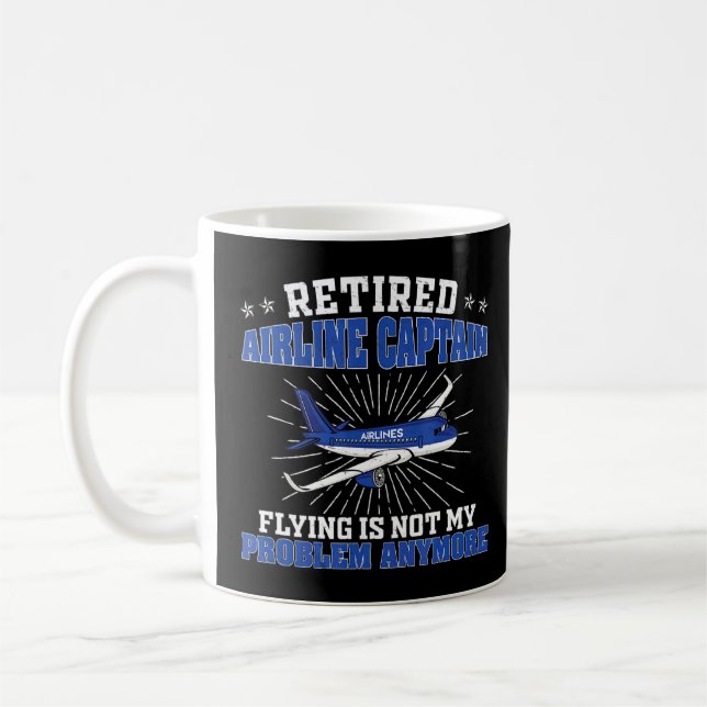 Aviation Retirement For Retired Pilots Airline Cap Coffee Mug (Left)