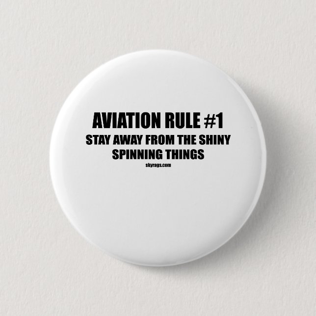 AVIATION RULE 1 2 INCH ROUND BUTTON (Front)