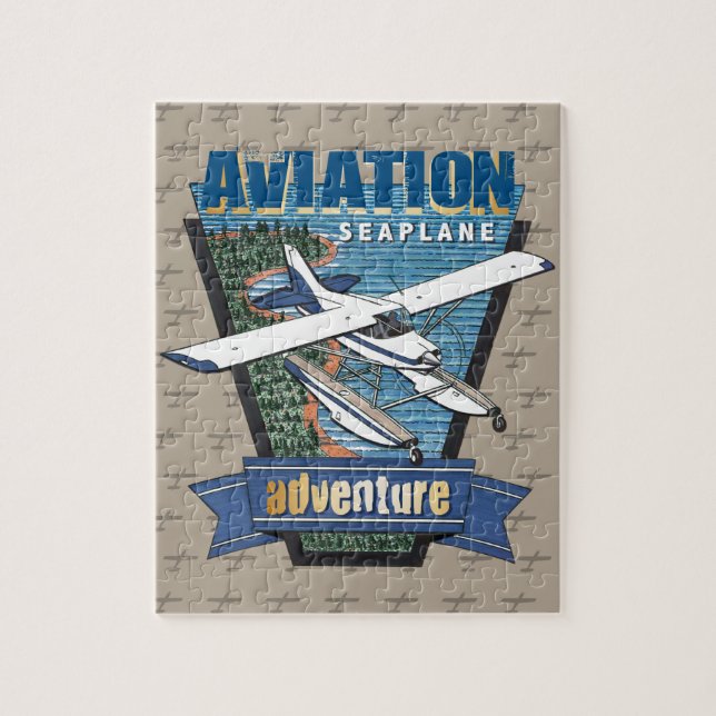 Aviation Seaplane Adventure Jigsaw Puzzle (Vertical)