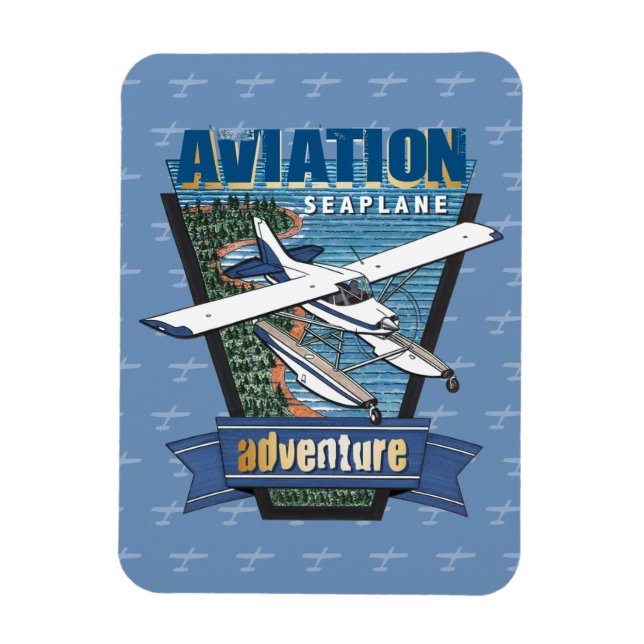 Aviation Seaplane Adventure Magnet (Vertical)