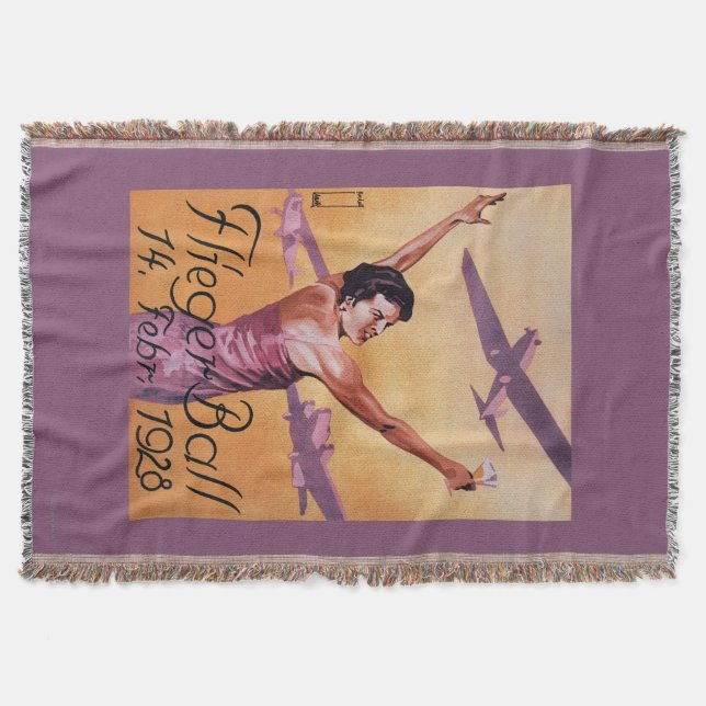 Aviation Show at Hotel Wagner Promo Poster Throw Blanket (Front)