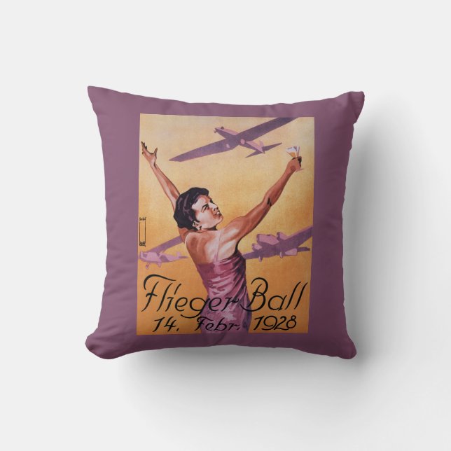 Aviation Show at Hotel Wagner Promo Poster Throw Pillow (Front)