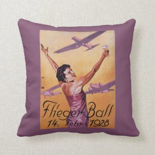 Aviation Show at Hotel Wagner Promo Poster Throw Pillow