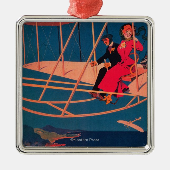 Aviation Sporting Poster Metal Ornament (Front)