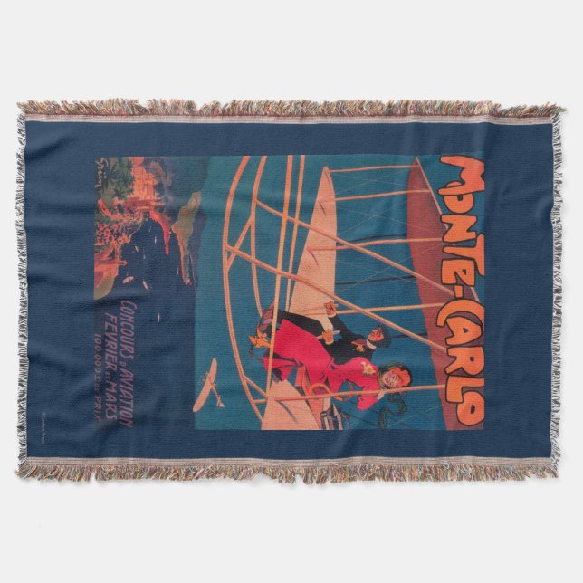 Aviation Sporting Poster Throw Blanket (Front)