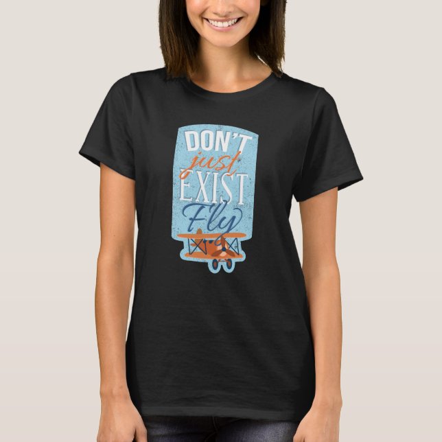 Aviator Airplane Quote T-Shirt (Front)