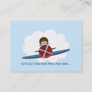 Aviator and His Plane Calling Card