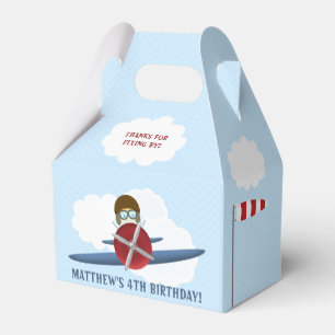 Aviator and His Plane Favor Box