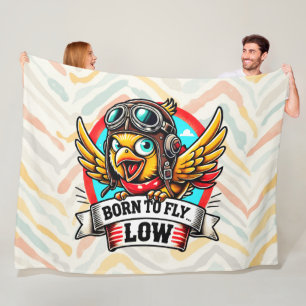 Aviator Chick Fleece Blanket