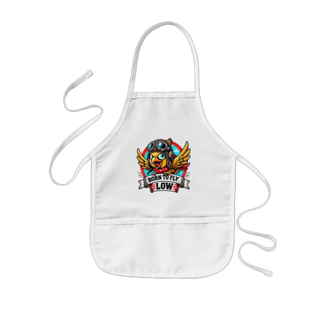 Aviator Chick Kids Apron (Front)