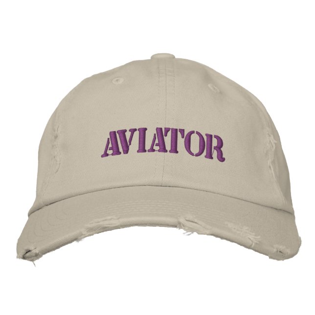 Aviator Embroidered Hat (Front)