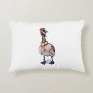 Aviator Goose Gift Wrap Accent Pillow