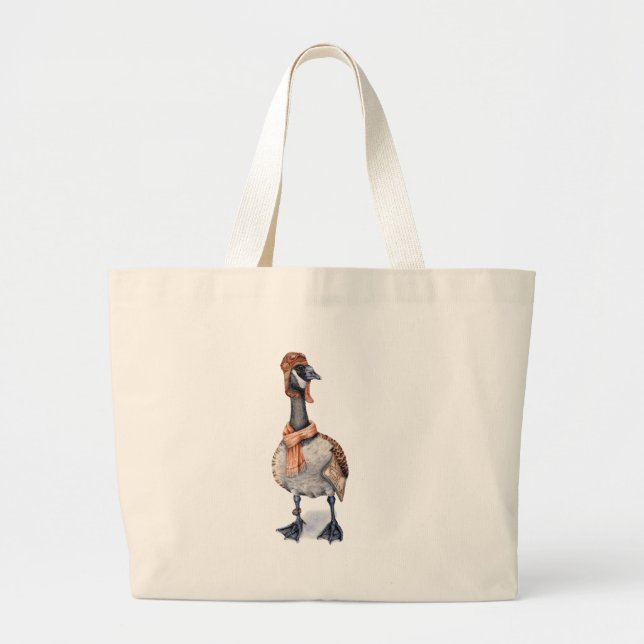 Aviator Goose Large Tote Bag (Front)