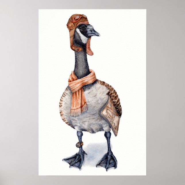 Aviator Goose Poster Print (Front)