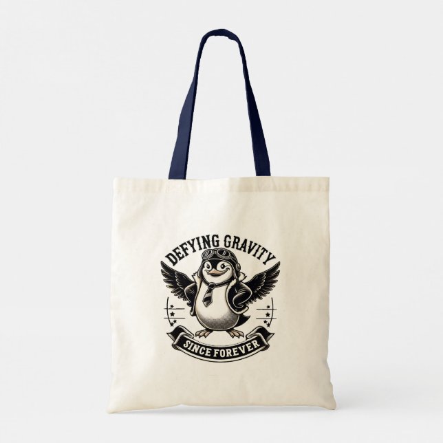 Aviator Penguin Tote Bag (Back)
