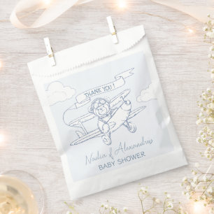 Aviator Pilot Airplane Precious Cargo Baby Shower Favour Bag