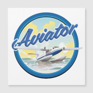 Aviator sea plane blue logo