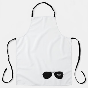 Aviator Shades Black Custom Pilot Name Sunglasses  Apron