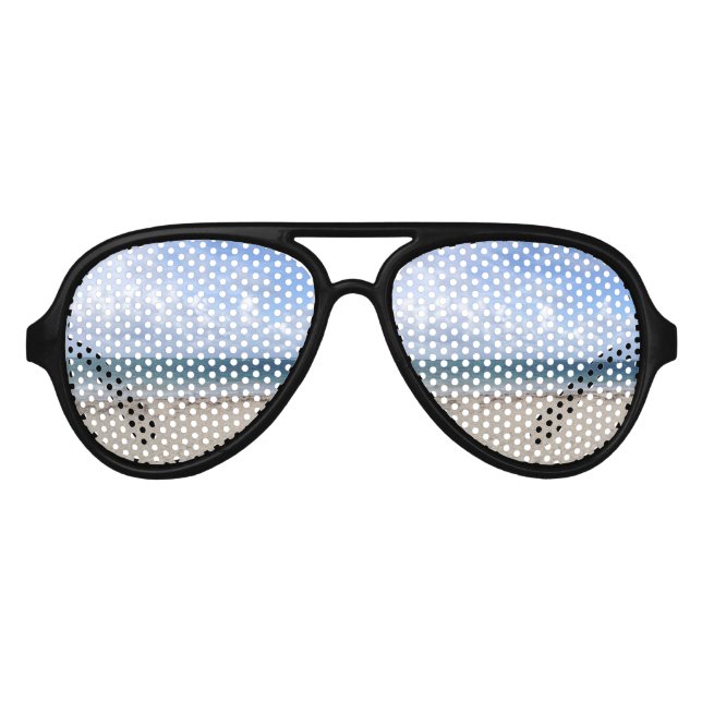 Aviator Sunglasses Beach View (Front)