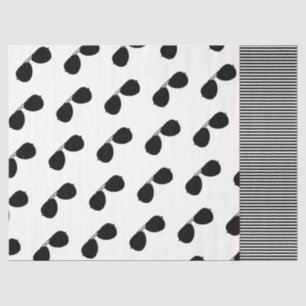 Aviator Sunglasses Pattern Pilot Airplane Flying T Tissue Paper