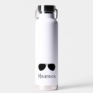 Aviator Sunglasses Pilot Airplane Flying Cool Water Bottle