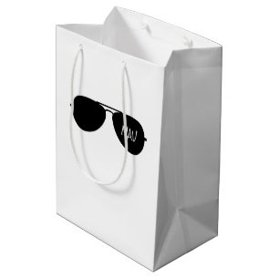 Aviator Sunglasses Pilot INITIALS Airplanes Flying Medium Gift Bag