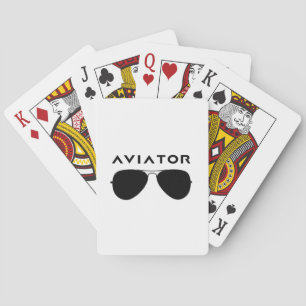 Aviator SUnglasses Silhouette Playing Cards