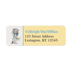 Aviator Wolf With Plane Baby Shower Return Address