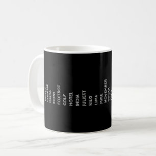 Aviator's Code Phonetic Pilot Alphabet Coffee Mug