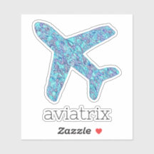 "Aviatrix" Airplane Vinyl Sticker